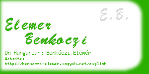 elemer benkoczi business card
